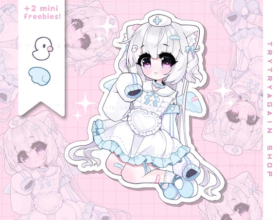 Cute Anime Girl Maid Cake Topper