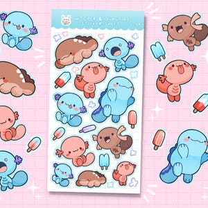 Pegatinas Woop & Friends Hoja de pegatinas brillantes - Bujo Bullet Journal y planificador Pegatinas Polco