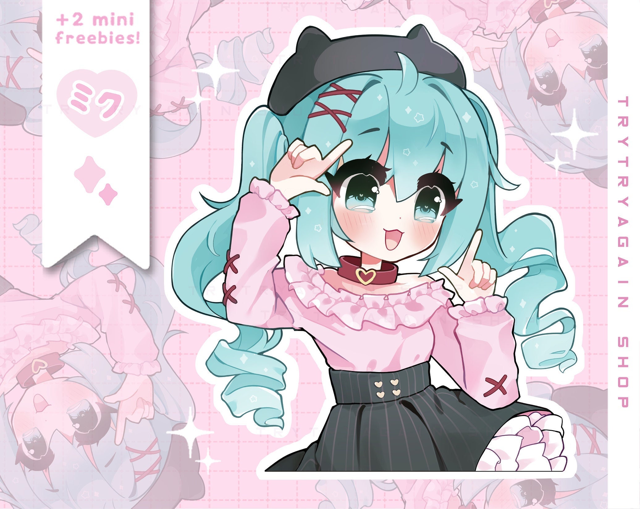 Chibi Miku Stickers WEEKLY New Designs Cute Kawaii Anime Vocaloid