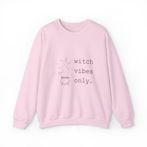 Witch Vibes Only w/ Cauldron, Witch Sweatshirt - Unisex Heavy Blend™ Crewneck Sweatshirt