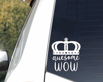 Hamilton musical Awesome Wow King George car decal sticker, laptop decal sticker, locker sticker Rise up. Eyes on you.