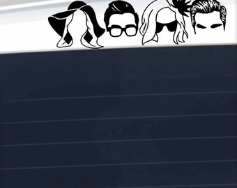 Schitt's Creek Rose Family Silhouette Decal - Car, Laptop Sticker