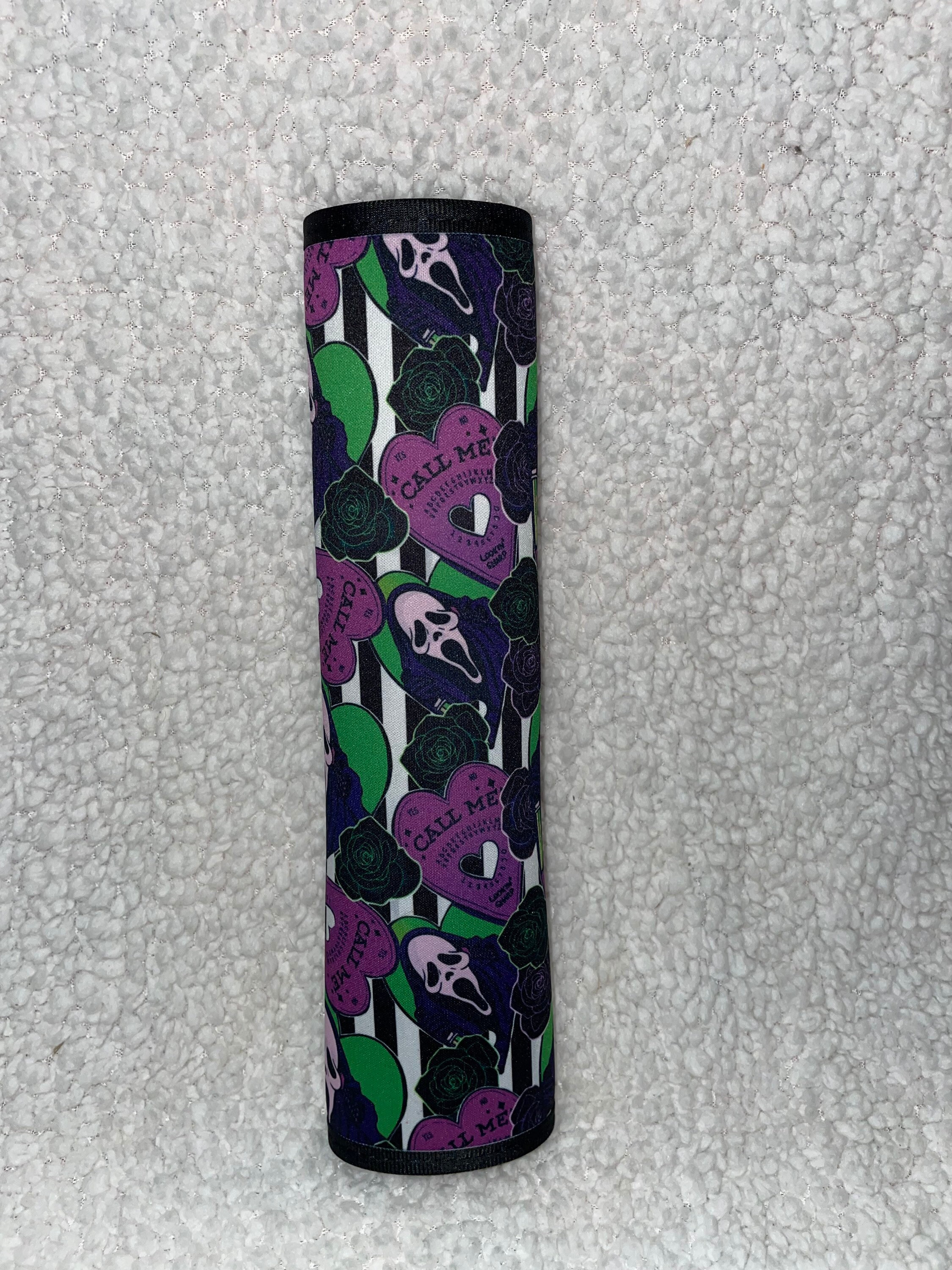 thumbnail image 2 of Beetlejuice Car Beetlejuice Seatbelt Belt – Adjustable Black White Character 623549 2 of 14