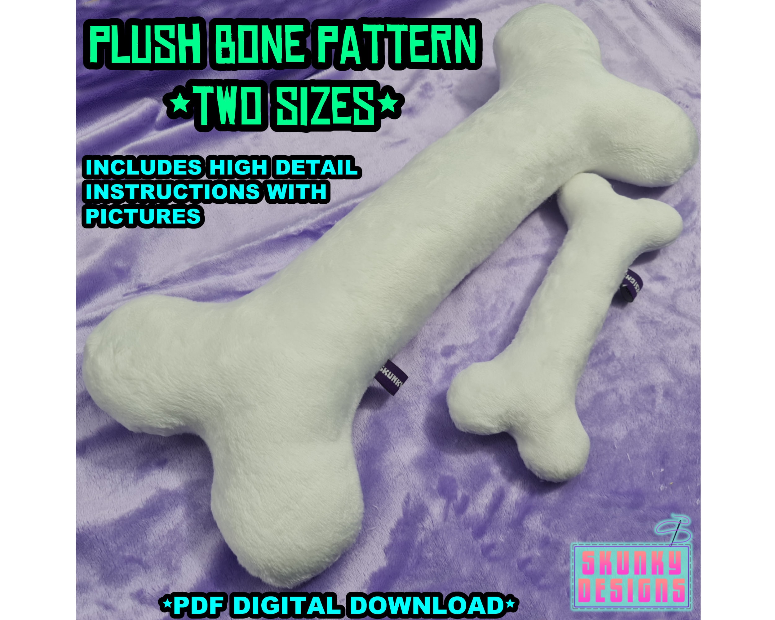 plush bone shaped dog toy
