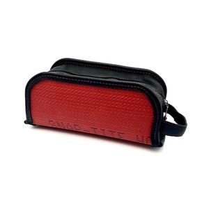 MET SCHRIJVING brandweerslang toilettas/dopp-set - brandweerman pensioen cadeau, brandweeracademie afstudeercadeau, cadeau voor hem, first-responder cadeau