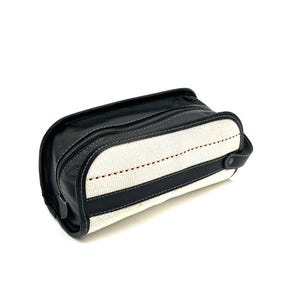 Witte canvas brandweerslang toilettas/Dopp Kit LIMITED - Fire Academy afstudeercadeau, brandweerman cadeau, first-responder cadeau, pensioen cadeau