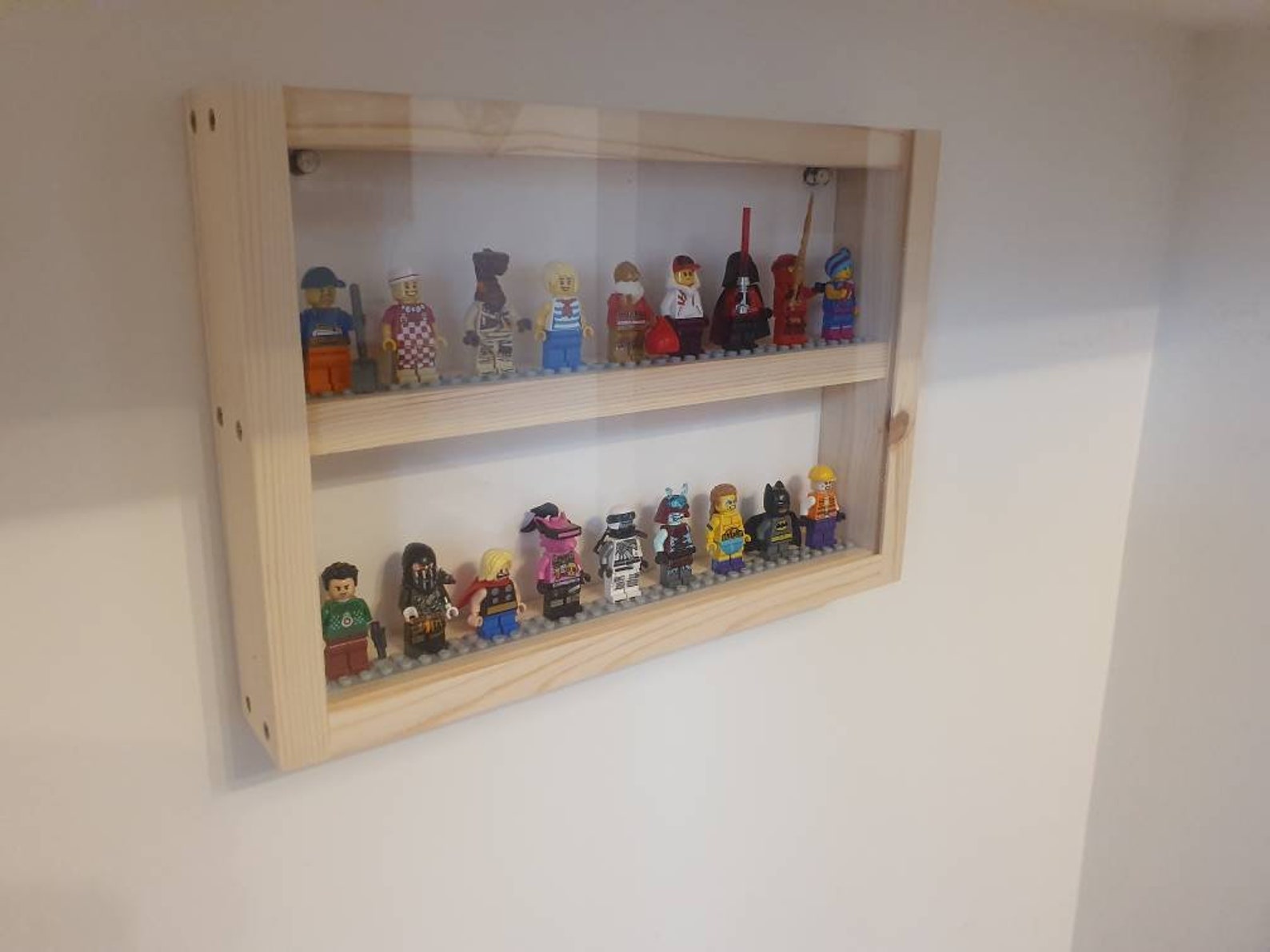 Perspex Fronted LEGO Minifigure Shelf Case Display. Holds Etsy