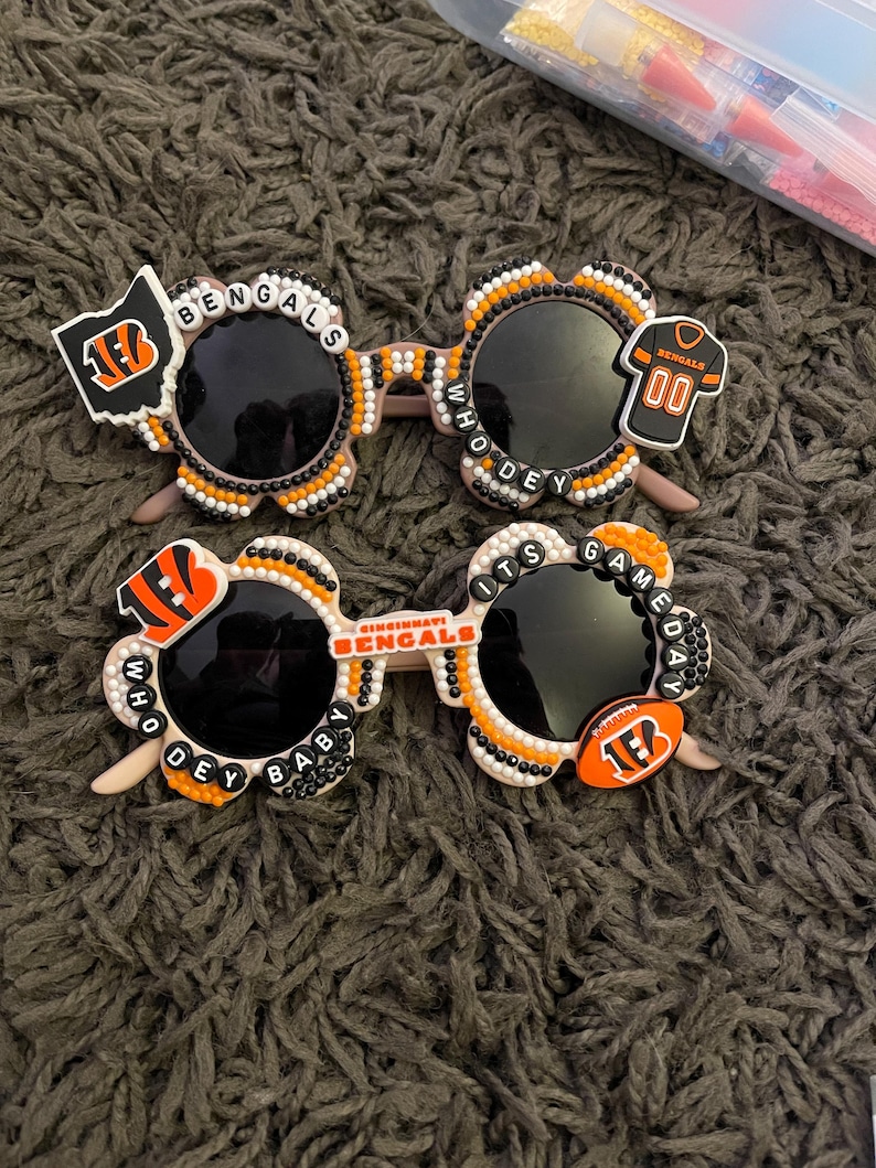 Cincinnati Bengals som häpnade över solglasögon. Dam- och barnstorlekar! bild 4