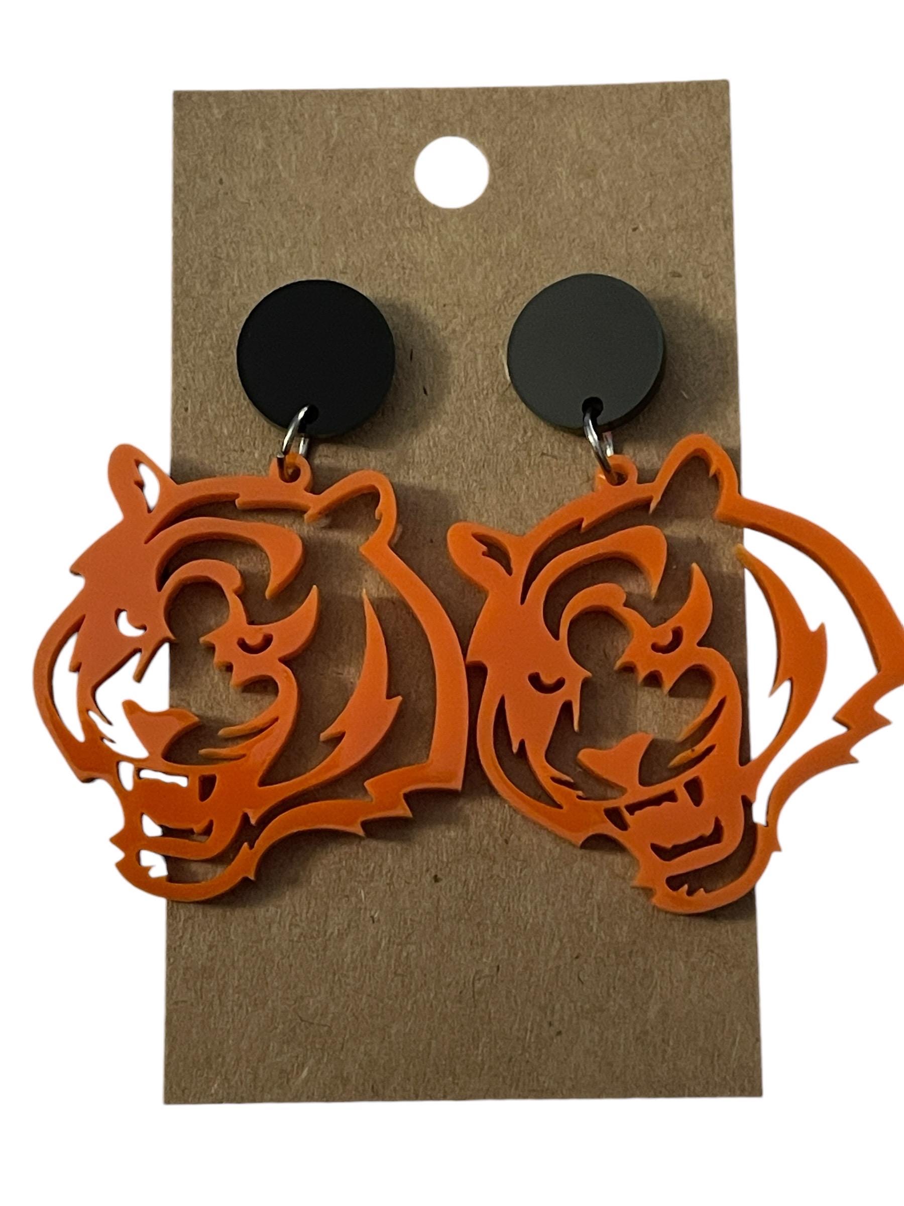 Boucles D'oreilles Art Déco Jakob Bengel Années 1930 - Modèle N°2 - Résine Doré