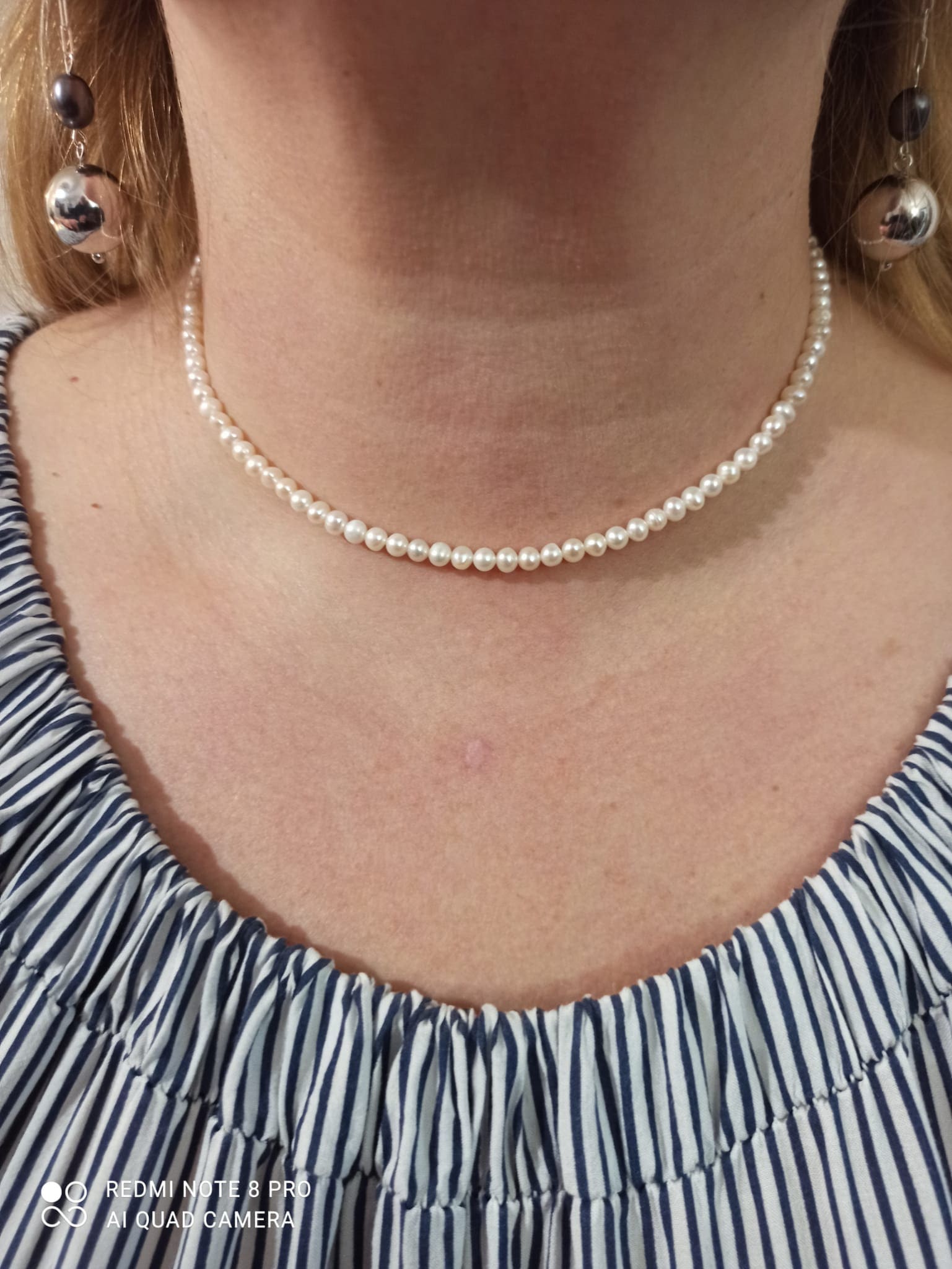 Classic Freshwater White Pearl Necklace Etsy