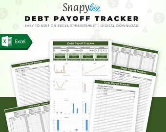 EXCEL-sjabloon: schuldafbetalingstracker, spreadsheetsjabloon, Excel-spreadsheet