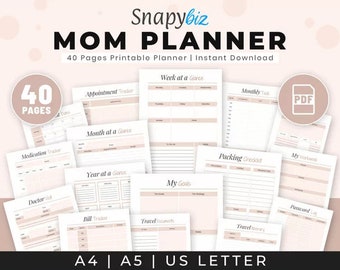 MOM Kalender | Die besten Planer für Mütter | Bester Planer für Mütter, die zu Hause bleiben - Digital & Printable