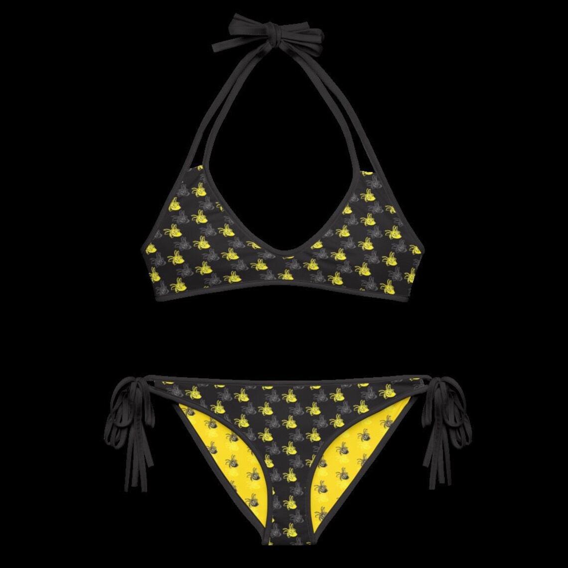 yellow dot bikini