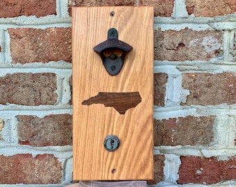 Magnetic Wall-mounted Bottle Opener - North Carolina