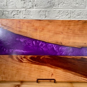 Live-edge epoxy river charcuterie board