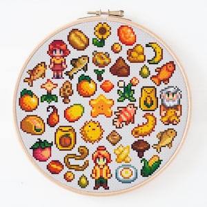 Stardew Valley Yellow Cross Stitch Pattern