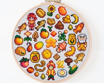 スターデューバレー イエロー クロスステッチパターン - Etsy 日本