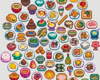 Stardew Valley Food Cross Stitch Pattern