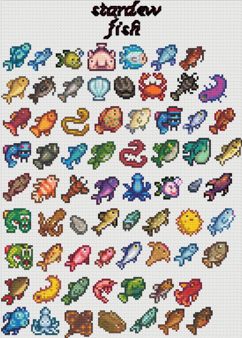 Stardew Valley Pixel Fish - Blobfish | Sticker