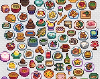 Stardew Valley Food Cross Stitch Pattern
