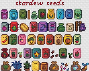 Stardew Valley Seeds Cross Stitch Pattern