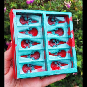 Bird Skull Snap Bar Duo Silicone Mould For Wax Melts