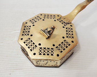 Bed Warmer || Warming Pan || Vintage Brass - Vintage Solid Brass Bed Warmer / Fire Place Accessory