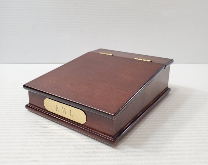 Vintage Cherry Wood Bombay Company Lap Desk With Brass Hinges Etsy