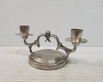 Vintage candelabra candle holders/ 2 arm candelabras/ candelabra perfect for wedding Vintage pewter Candle Holder - Table Display