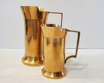 Set vintage di misurini in ottone dorato - Set di 2 misurini vintage in rame utensili da cucina vintage regalo vintage regalo di cucina regalo vintage