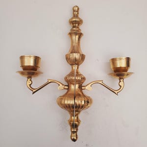 vintage Brass Wall Sconce Candle holder brass wall sconces candle sconces decorative candle sconce ornate wall decor set of tow