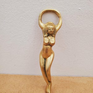 Vintage Bronze Bottle opener ,Naked Lady beer opener,Rare Antique Heavy Brass Bottle Opener Brass Sculpture Bar Decor