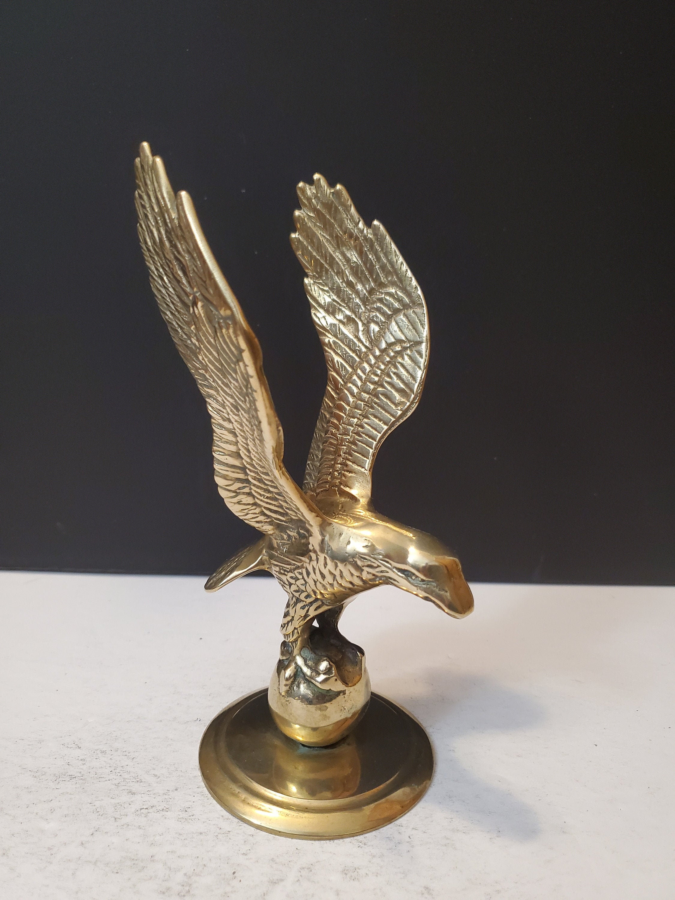 Brass Eagle Figurine Vintage Eagle Gift For A Friend Etsy