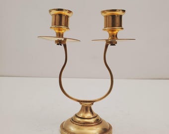 Vintage candelabra candle holders/ 2 arm candelabras/ candelabra perfect for wedding Vintage Brass Candle Holder - Table Display