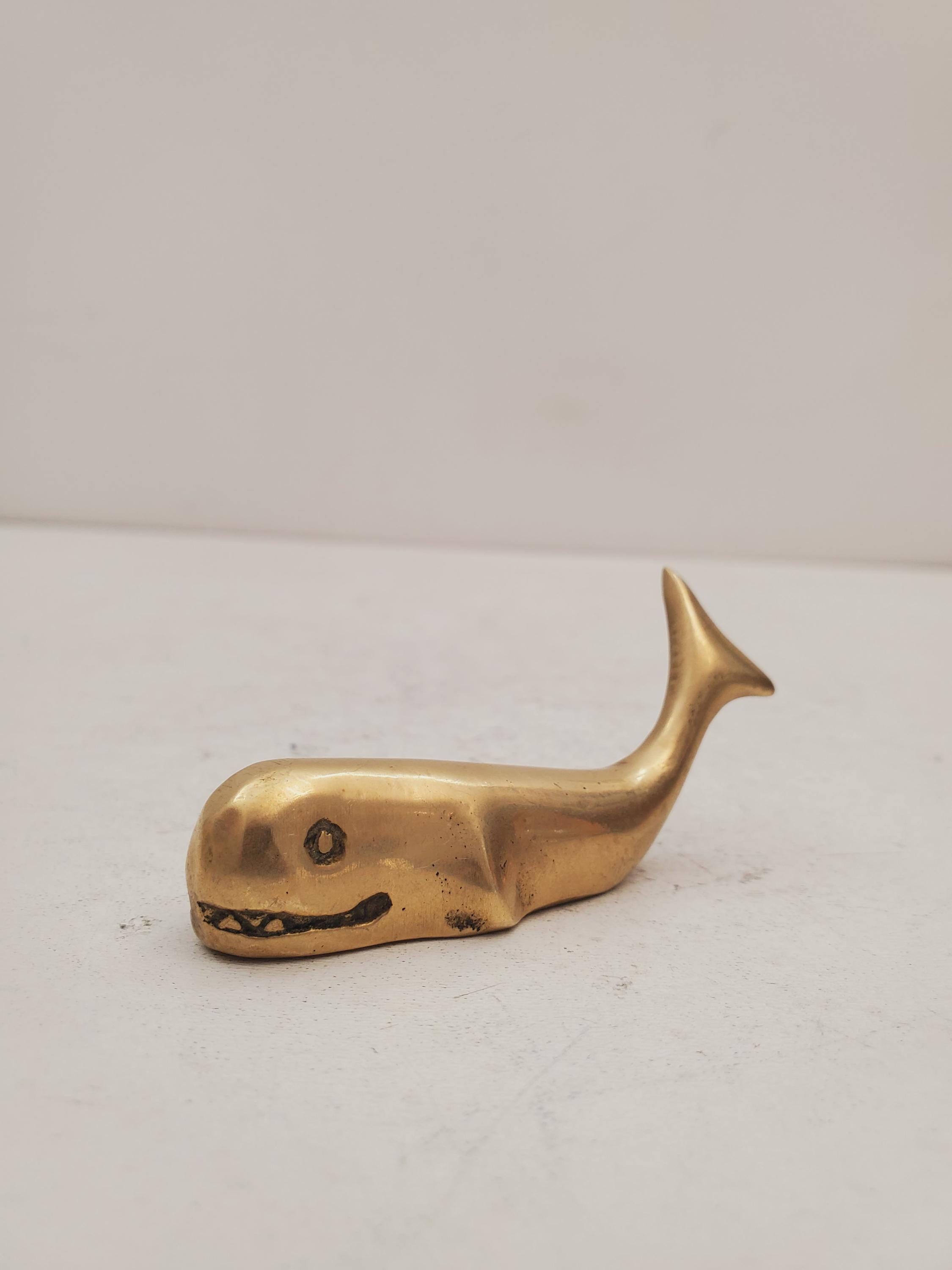 MCM 真鍮製クジラ | ミッドセンチュリー ゴールドアクセント ホーム
