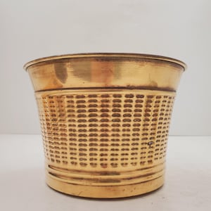 Vintage 1980s brass Planter, Plant Holder, Succulent Pot, brass Plant Pot, brass craft Guild, brass Bowl- made in india