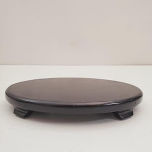 vintage Oval base for pot,figurine, Vase base,Oriental darkbrown base,base for collectibles,home decor Oval Shape Riser Easel 8x6&quot;