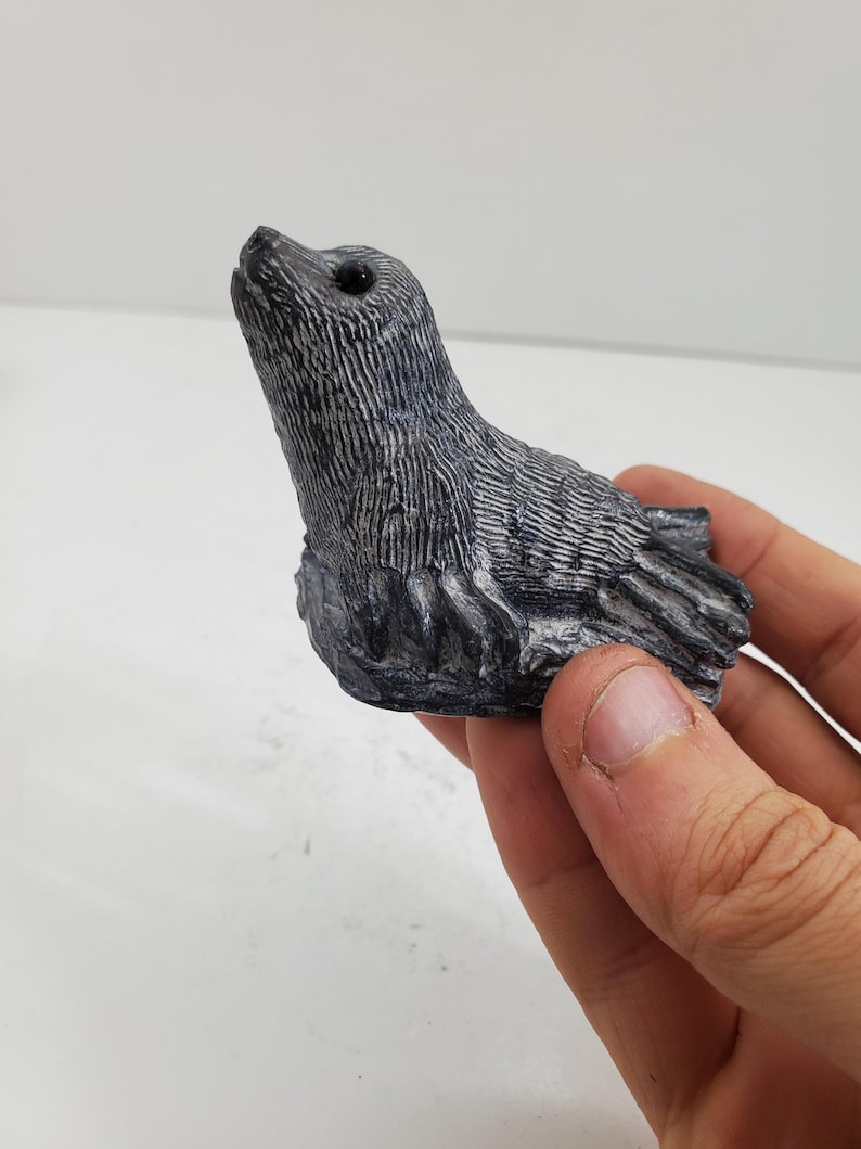 Seal Sculpture -seal Figurine - Wolf Sculptures - Made in Canada ...