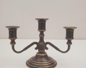 Vintage candelabra candle holders/ 3 arm candelabras/ candelabra perfect for wedding Vintage Brass Candle Holder - Table Display