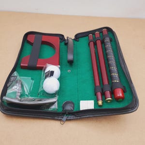 Travel Golf Putter Set in Zippered Case Putter 2 Balls Hole