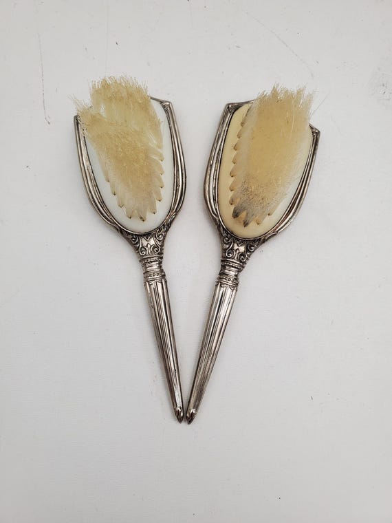 Antique Silver toned Hair Brush Estate Collection Sterling - Hair Brush – Chapel Farm Collection main image 3