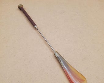 Vintage Shoe Horn Made In Italy - Vintage Long  Shoe Horn, Retro Mid Century Modern, Nautical Decor, Coastal, Gift for Him, Dad , Shoe Lover