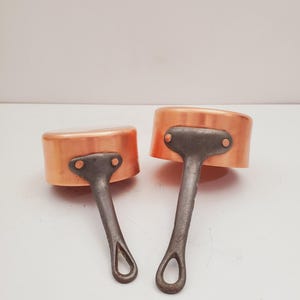 Handmade Copper Pot. Brass Handled Copper Pot- Special Gift - set of tow