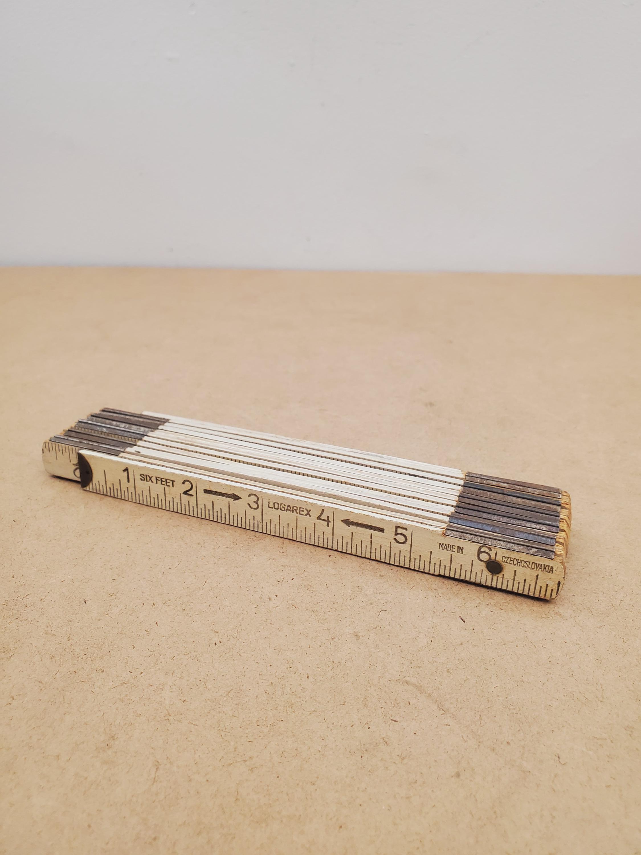 Vintage Wood Folding Ruler:72 Cm Carpenter Tool - Vintage Wooden ...