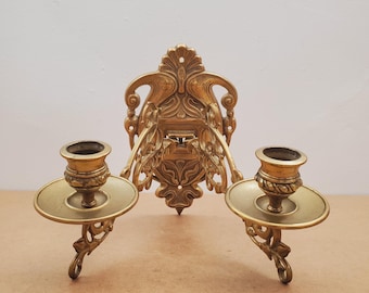 ヴィンテージ真鍮キャンドル壁取り付け用燭台 ヴィンテージ真鍮キャンドル壁取り付け用燭台 Amazon.co.jp: 壁