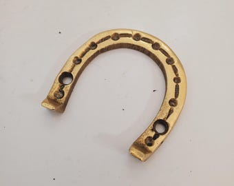 vintage brass horseshoe lucky horseshoe,  horseshoe, vintage old horseshoe, rustic horse decor, vintage horse shoe, horse shoe