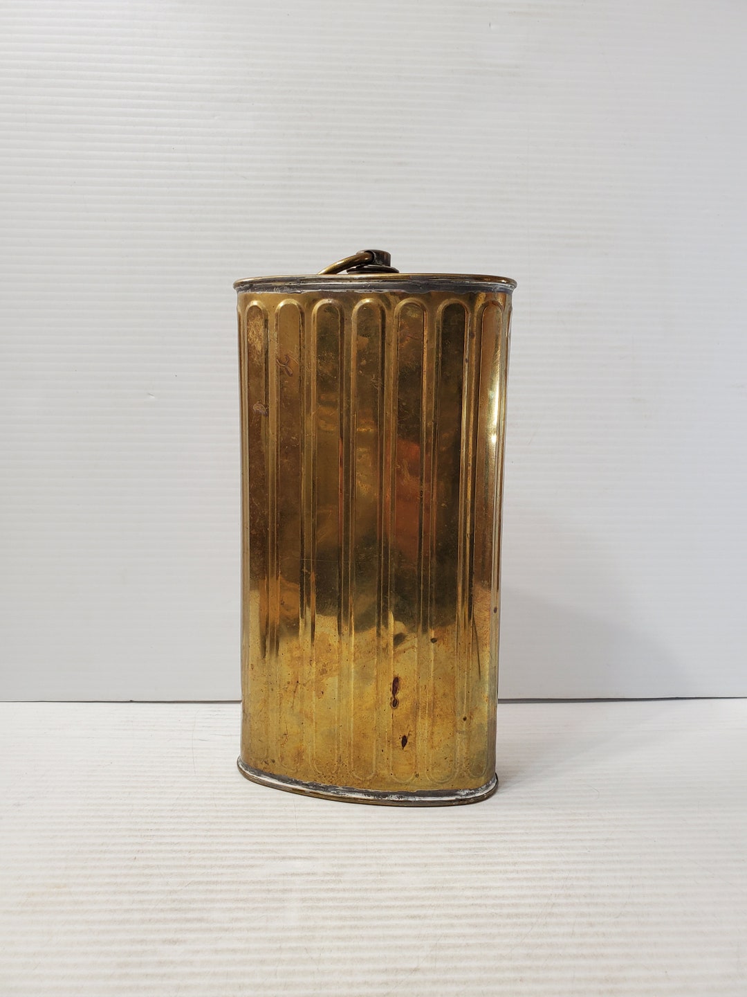 Antique Brass Warmer Hot Water Bottle Metal Large Brass Etsy