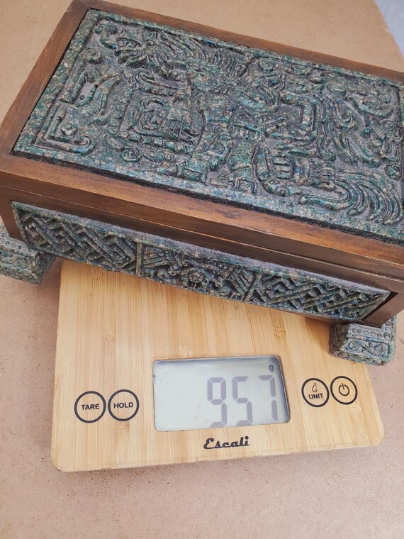 Azt Box Vintage Zarebski Original Mexican art jewelry box Azt… - Gem