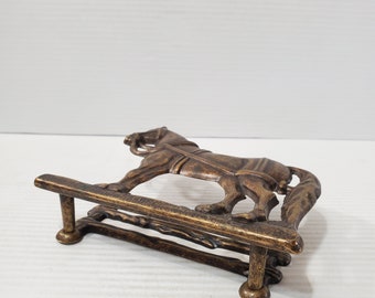 アールヌーボー真鍮レターラック、ヴィンテージ真鍮レターホルダー