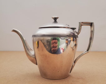 Silver Plated Coffee milk Pot or Pitcher  Vintage Silver Plated Coffee Pot Made in Canada, 1950s. Vintage Silver Plated Teapot | Art Deco